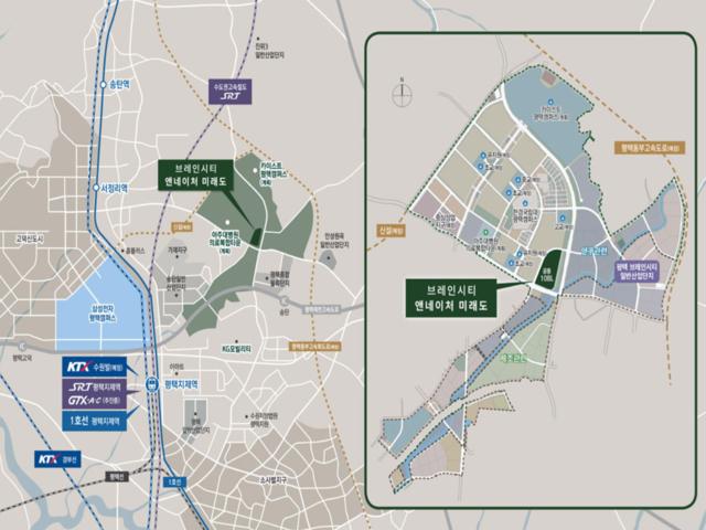 평택 브레인시티 앤네이처 미래도 입지
